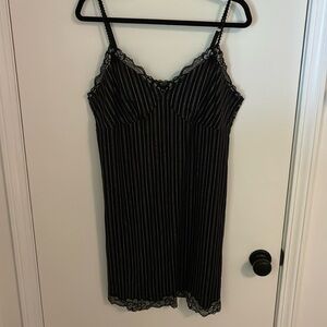 Soma Silver and Black Striped Lace Nightie